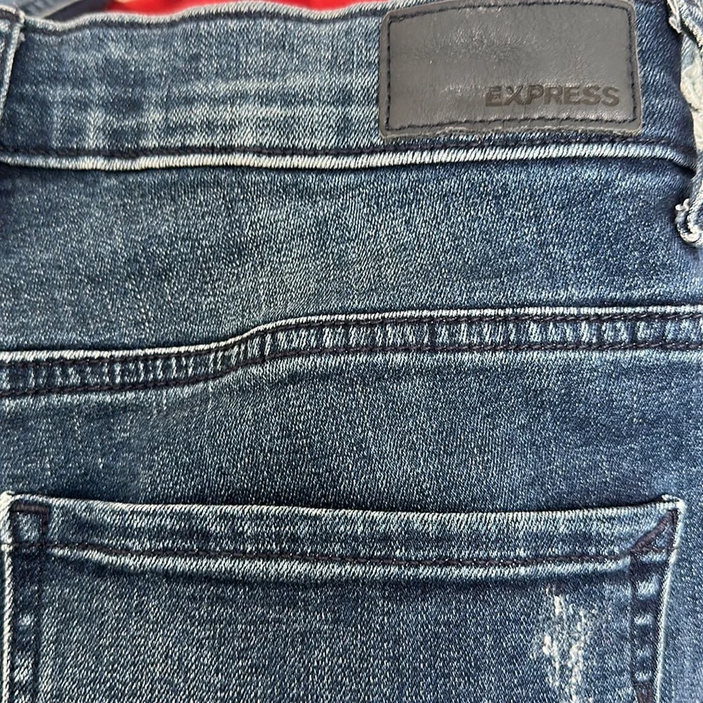 Express ankle high rise distressed jeans - Picture 5 of 6